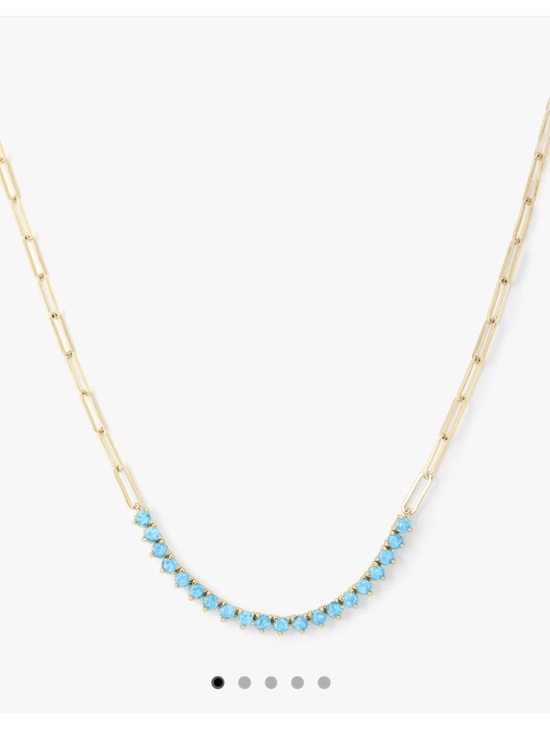 Melinda Maria Jewelry - Melinda Maria Gold “Not Your Basic Samantha Tennis Necklace”
